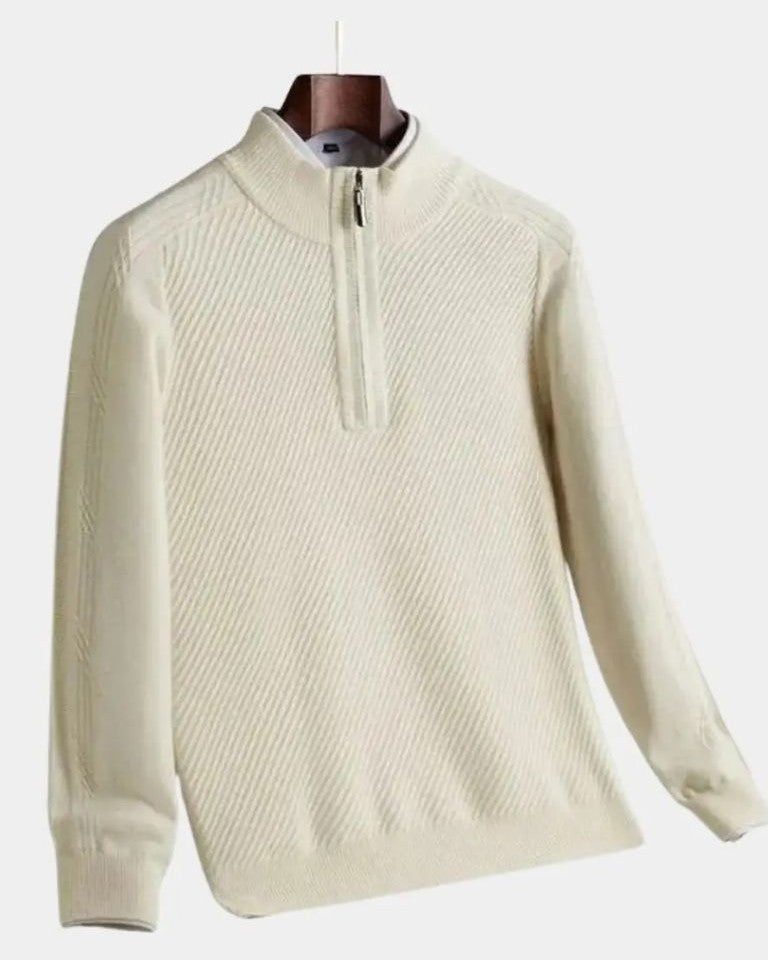Vilhelm™ | Basis Pullover med Halvzip