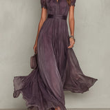 Agnieszka | Elegant chiffon maxi kjole i vintage stil
