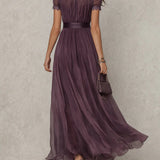 Agnieszka | Elegant chiffon maxi kjole i vintage stil