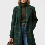 Yrsa™ | Elegant tweedfrakke i ternet mønster