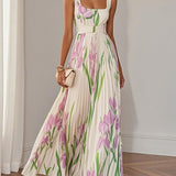 Yara™ - Maxikjole i plisseret chiffon