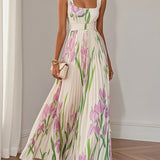 Yara™ - Maxikjole i plisseret chiffon