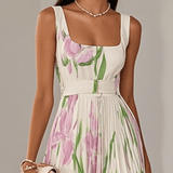 Yara™ - Maxikjole i plisseret chiffon