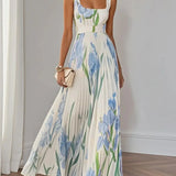 Yara™ - Maxikjole i plisseret chiffon