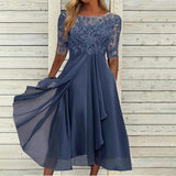 Puck™ - Elegant Midi-Kjole i Blonde