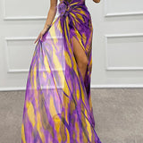 Fenna™ - Livlig Elegant Draperet Kjole