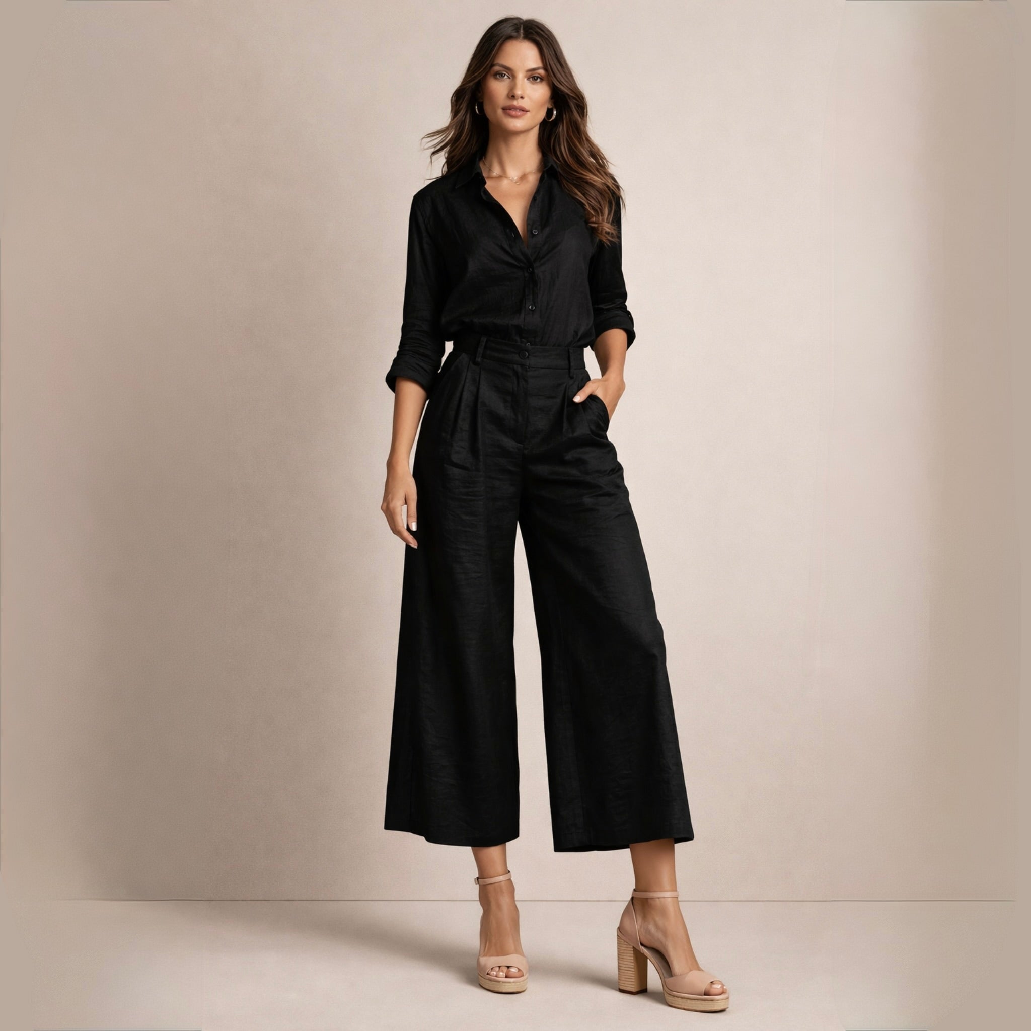 Delphine | Elegant Linned Sæt