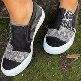 Quinny  | Casual Leopard Print Canvas Sko