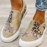 Quinny  | Casual Leopard Print Canvas Sko