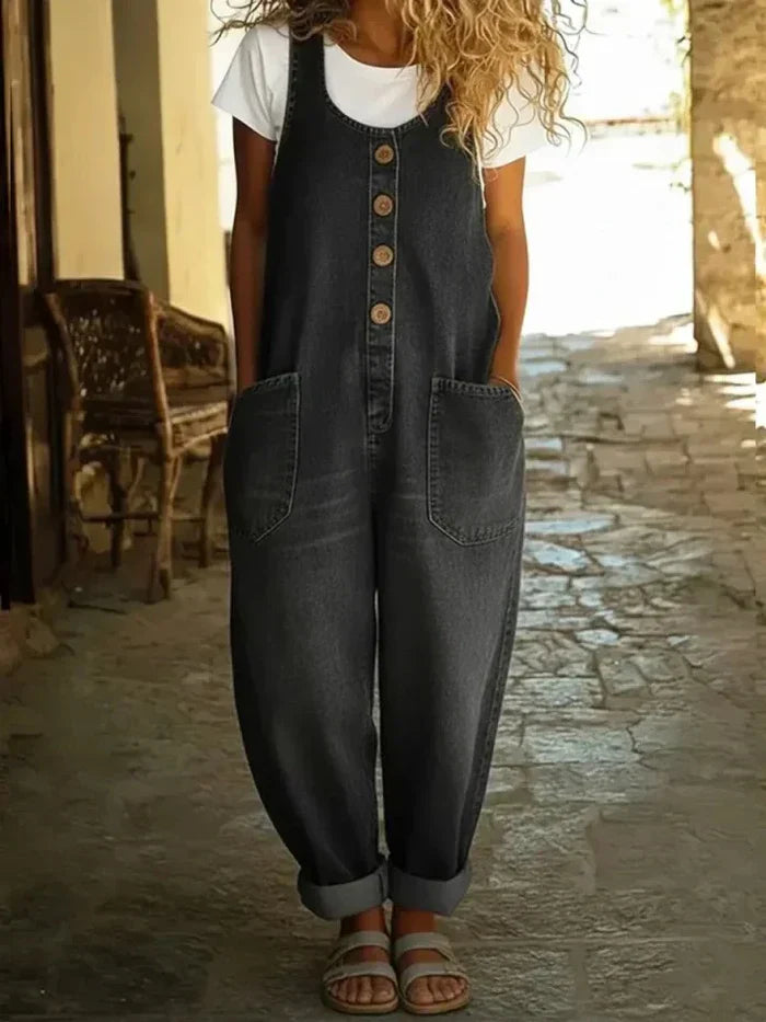Lara™ -  Bukser med seler i vintage-stil
