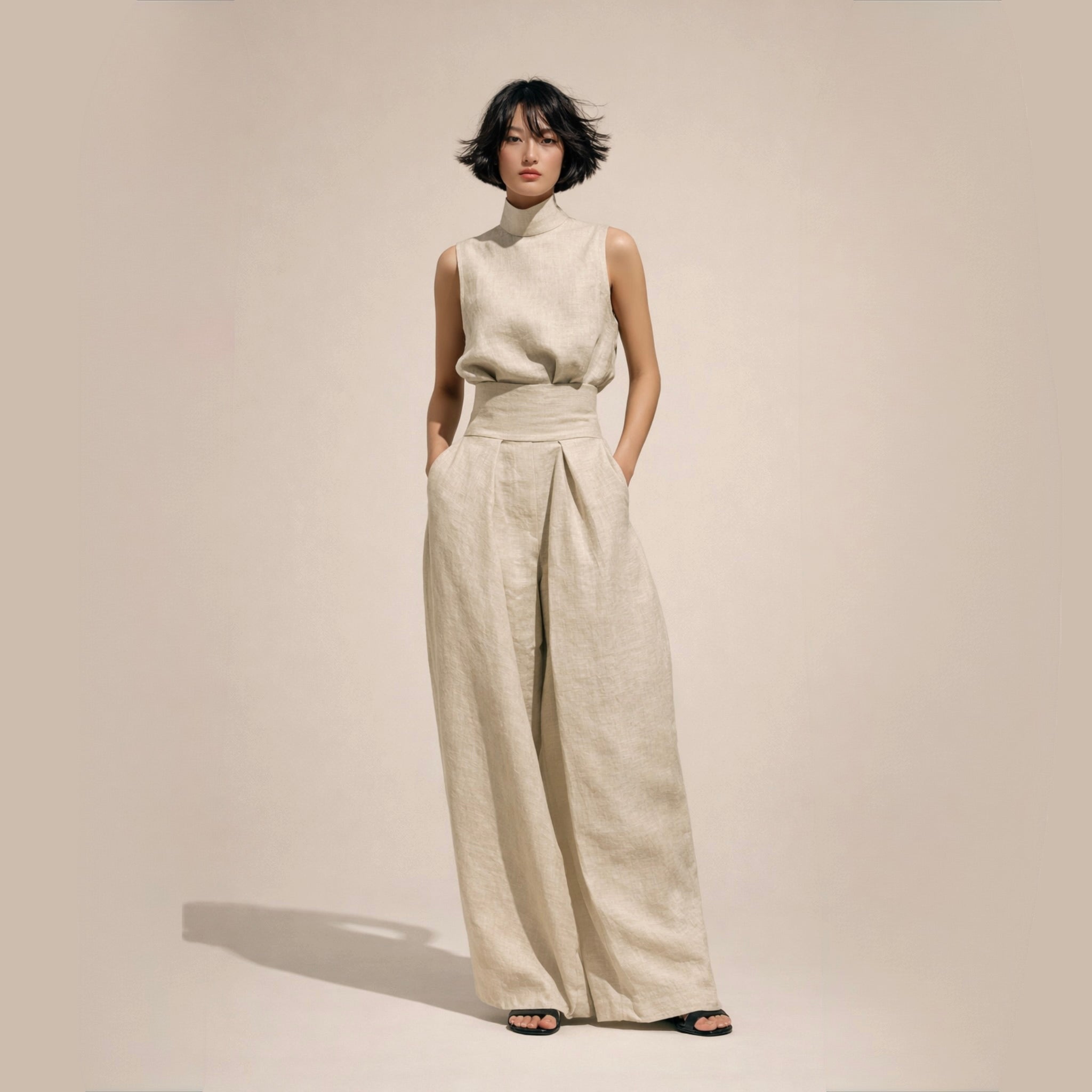 Elisa | Elegant Jumpsuit Med Høj Talje