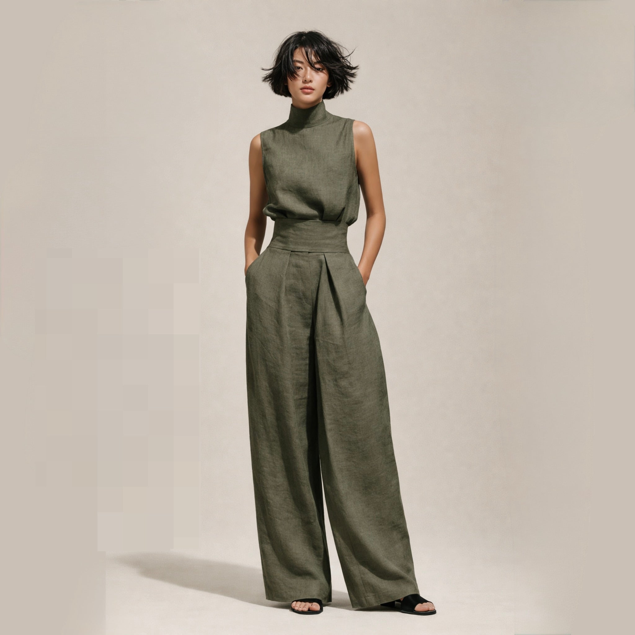 Elisa | Elegant Jumpsuit Med Høj Talje