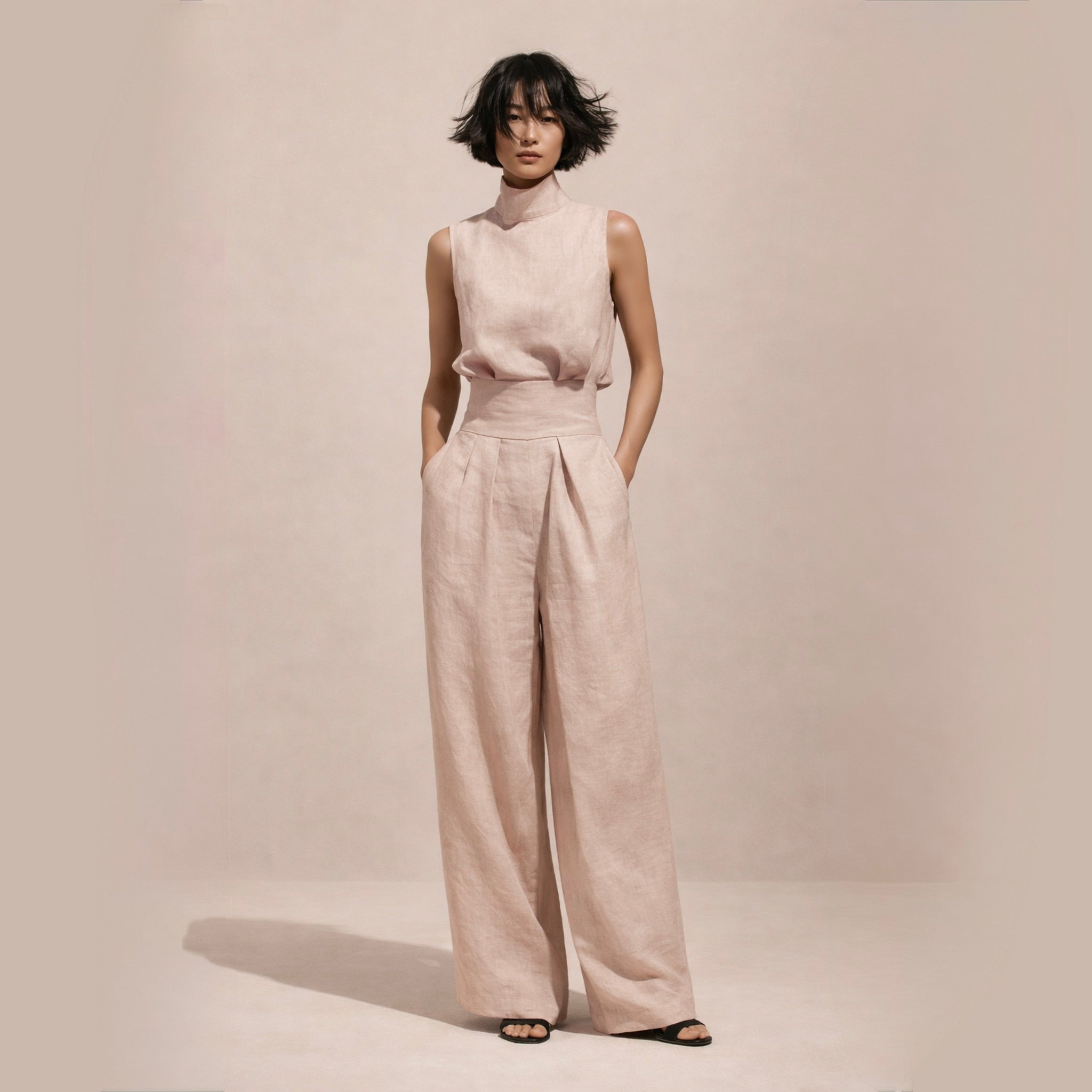 Elisa | Elegant Jumpsuit Med Høj Talje
